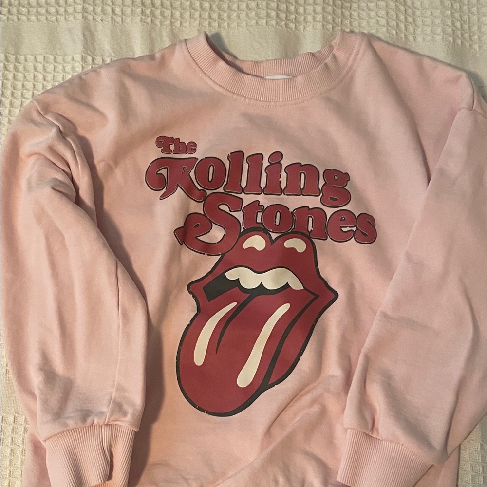 Pink Rolling Stones Sweatshirt